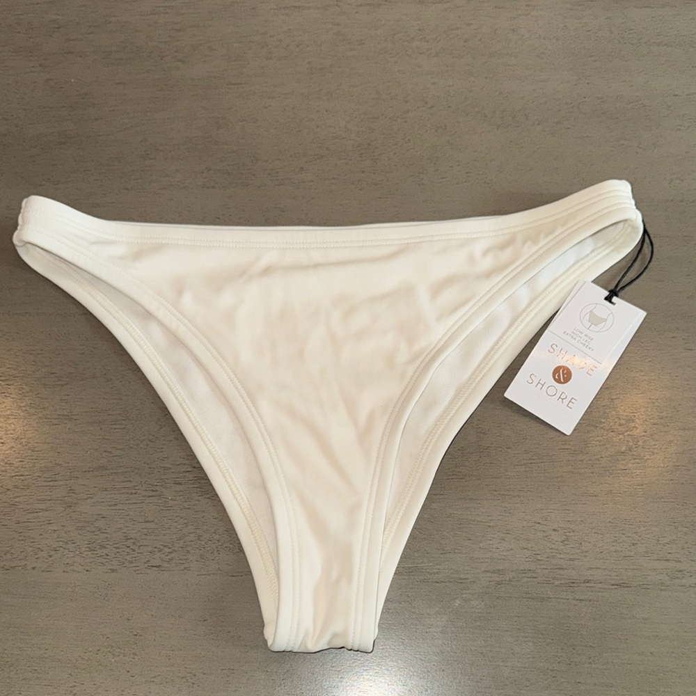 Shade & Shore White Bikini High-Cut Swimwear